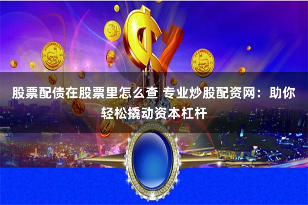 股票配债在股票里怎么查 专业炒股配资网：助你轻松撬动资本杠杆